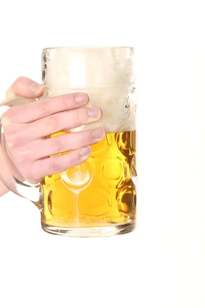 Bierkrug Der Hand — Stockfoto