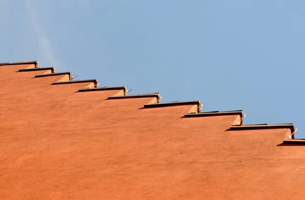 Fachada Con Puertas Escalonadas Breisgau Freiburg — Foto de Stock