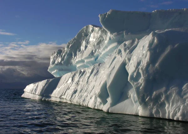 Laguna Geleira Iceberg Congelado Branco Mudança Climática — Fotografia de Stock