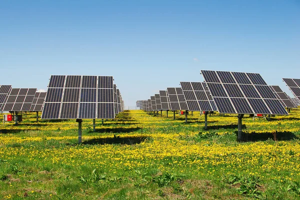 Alternativa Energia Solar Células Solares Proteção Climática Não Poluente — Fotografia de Stock