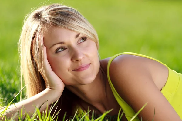Happy Young Attractive Woman Outdoors — Stock Photo, Image