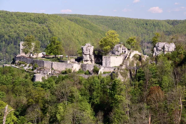 Malerischer Blick Auf Die Majestätische Mittelalterliche Burgarchitektur — Stockfoto