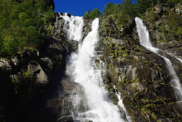 Närmare Titt Cascata Nardis Val Genova Italy — Stockfoto