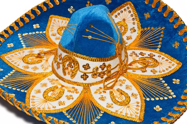 Sombrero Mariachi Mexicano Sobre Fondo Blanco —  Fotos de Stock