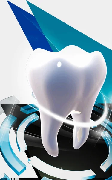 Digital Illustration Teeth Colour Background — Stock Photo, Image