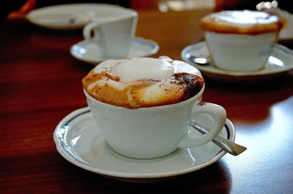 Cappuccino Pro Italské Okamžiky Životě — Stock fotografie