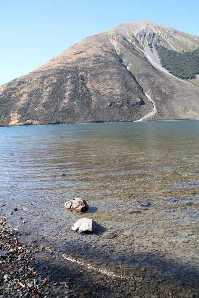 Чисте Гірське Озеро Новій Зеландії — стокове фото