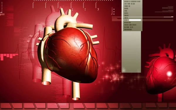 Szív Digitális Illusztrációja Színes Háttérrel — Stock Fotó