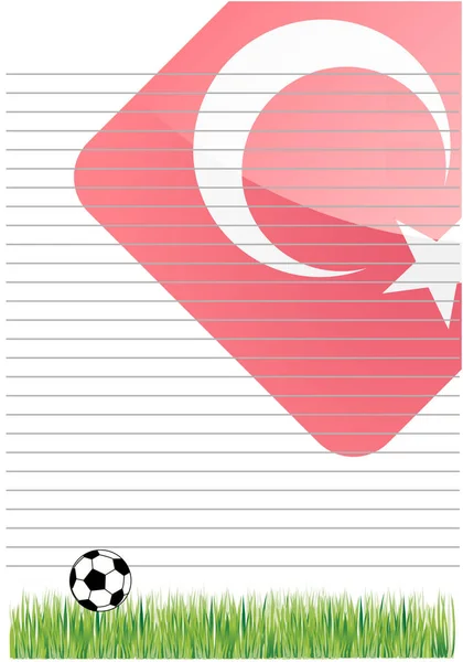 Bandiera Scribble Con Palla Calcio — Foto Stock