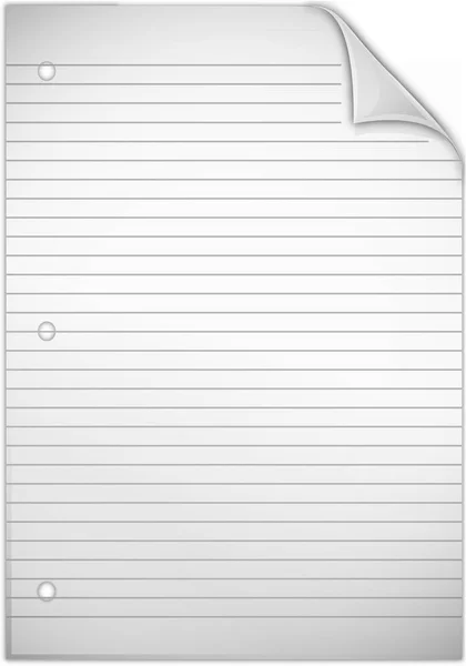 Einzelnes Blatt Der Alten Grungy Linierten Notizpapier Hintergrund Textur — Stockfoto