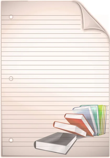 Single Sheet Old Grungy Lined Note Paper Background Texture — 图库照片