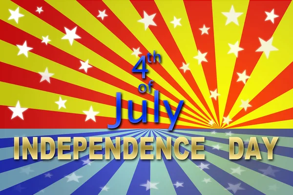 アメリカ独立記念日7月4日休日の背景 — ストック写真
