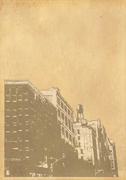 Grunge Obraz Pejzażu Starego Papieru — Zdjęcie stockowe