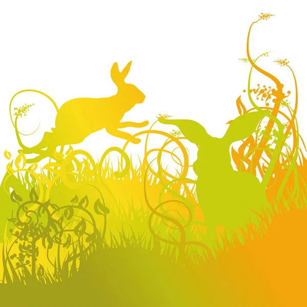 Луг Пасхальным Кроликом — стоковое фото