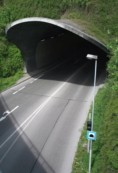 Vista Panorámica Infraestructura Vial Tráfico — Foto de Stock