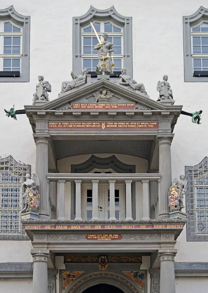 Balkon Des Wittenberger Rathauses Der Elbe — Stockfoto