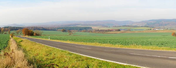 Country Road Field Eifel Panorama — Stock Photo, Image