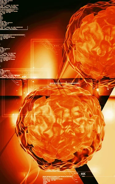 Ilustración Digital Del Virus Poliomielitis Color — Foto de Stock