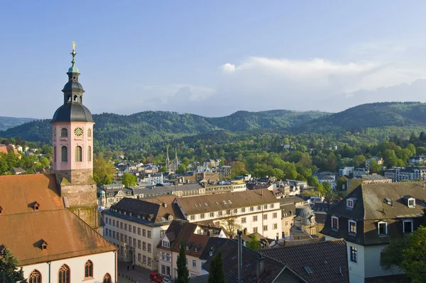 Stadtlandschaft Mit Stiftskirche Baden Baden — Stockfoto