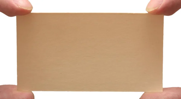 ホワイトに隔離された手札の空白の名刺 — ストック写真