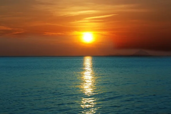 Západ Slunce Nad Oceánem Tropické Vědy — Stock fotografie