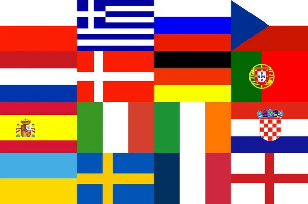 Football Soccer 2012 Cup Tournament Group Background Europe National Pattern — Stock Photo, Image