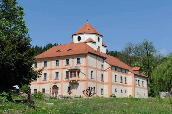 Festői Kilátás Fenséges Középkori Vár Építészet — Stock Fotó