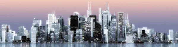 Skyline Big Imaginated City — Stock Photo, Image