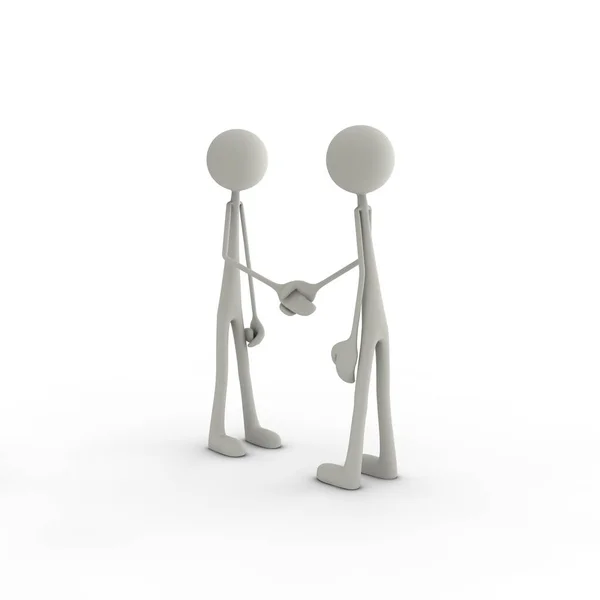 Two Figures Shaking Hands Arms — Stock Photo, Image