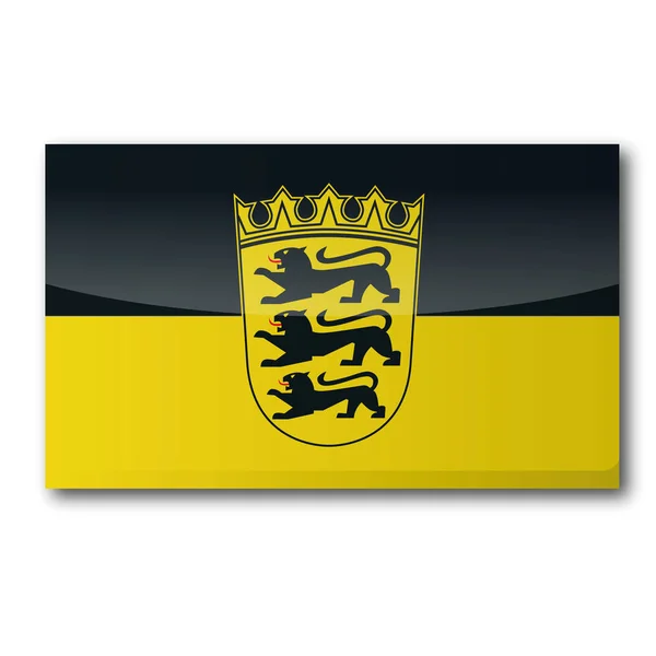 Σημαία Της Βάδης Βυρτεμβέργης Πατριωτική Σημαία — Φωτογραφία Αρχείου