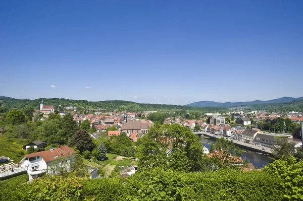 Paysage Urbain Avec Église Notre Dame James Église Gernsbach Murgtal — Photo