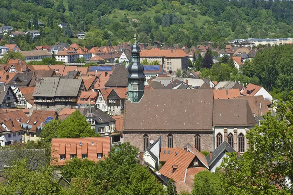 Stadtbild Mit Jakobskirche Gernsbach Murgtal Schwarzwald Baden Württemberg Deutschland Europa — Stockfoto