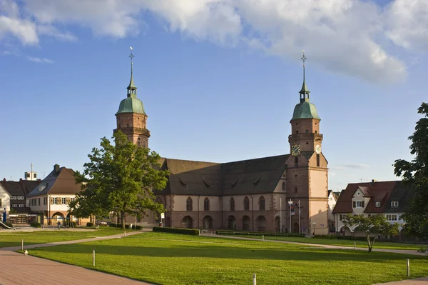 Unterer Marktplatz Chiesa Cittadina Freudenstadt Foresta Nera Baden Wuerttemberg Germania — Foto Stock