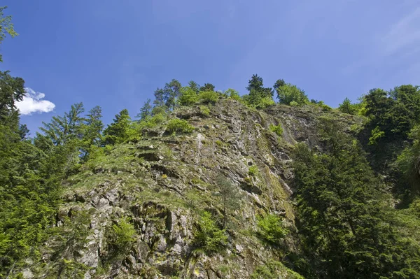 すべての聖人の滝 オッペンパウ 黒い森 バーデン ヴェルテンベルク ドイツ ヨーロッパの岩壁 — ストック写真