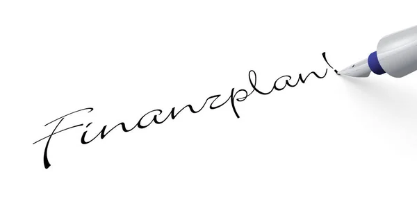 Pen Concept Plan Financiero — Foto de Stock