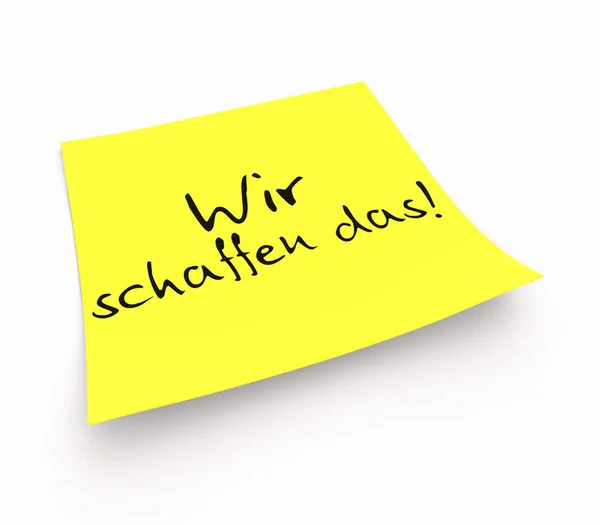 Stickies Wir Schaffen Das — Stockfoto