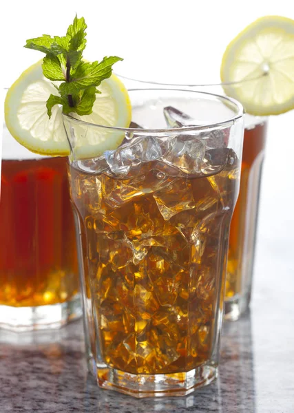 Fresh Ice Tea Lemon Peppermint — Stock Photo, Image