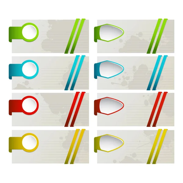 Una Serie Elementi Colorati Tuo Design Sito Web Applicazione Presentazione — Foto Stock