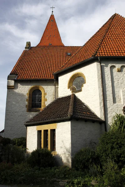 Protestantiska Reformer Kyrka Helpup Oerlinghausen — Stockfoto