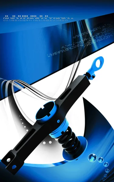 Digital Illustration Shock Absorber Colour Background — Stock Photo, Image