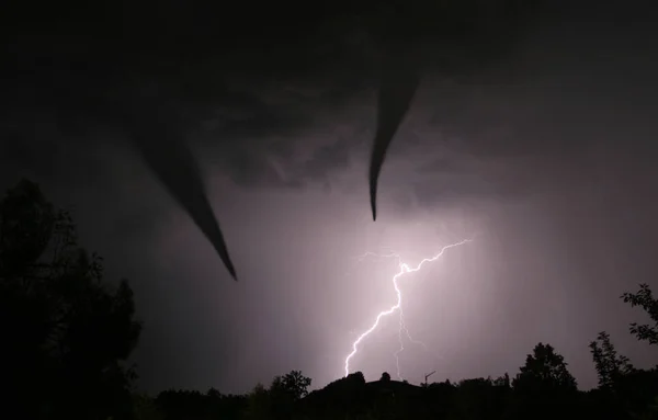 Klimawandel Tornado Hurrikan Himmel Naturkatastrophe — Stockfoto