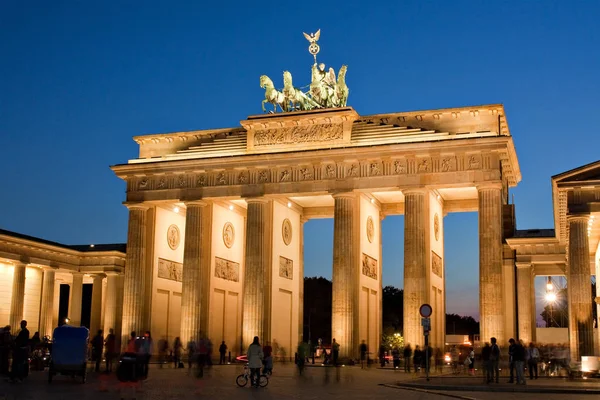 Puerta Brandeburgo Berlín Por Noche —  Fotos de Stock