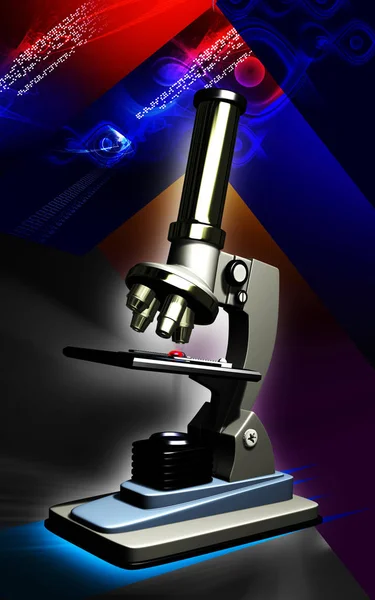 Digital Illustration Microscope Colour Background — ストック写真