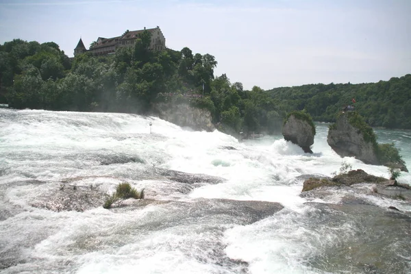 Rhine Falls Waterfall Located Switzerland Most Powerful Waterfall Europe — Stock Photo, Image