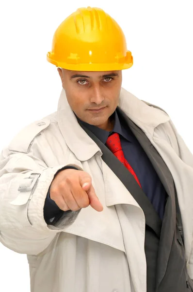 Engineer Isolated White Background — Stock Photo, Image