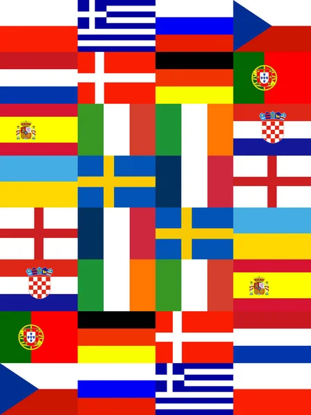 Europe National Flag Pattern Background — Stock Photo, Image