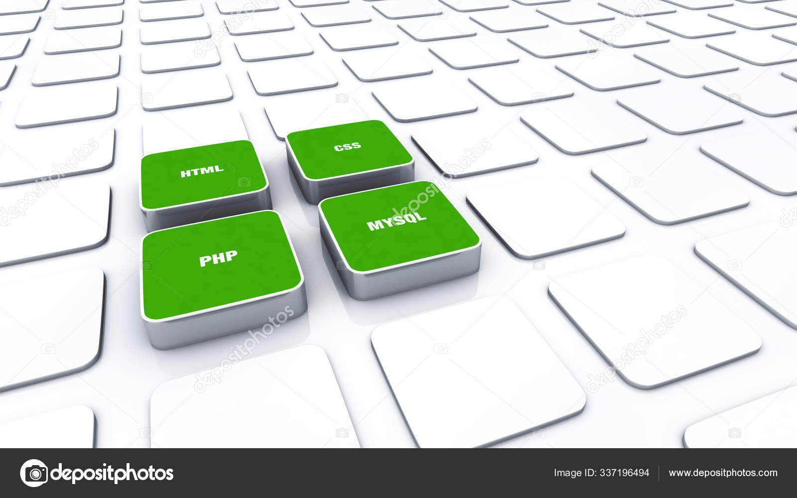 Pads Green Html Css Php Mysql — Stock Photo © PantherMediaSeller #337196494