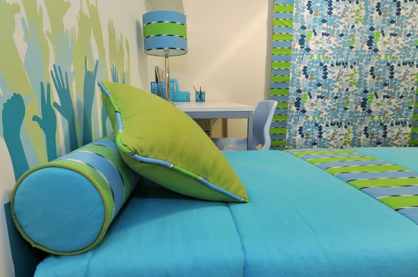 Modern Bir Dairede Yatak Odası Dekorasyonu — Stok fotoğraf