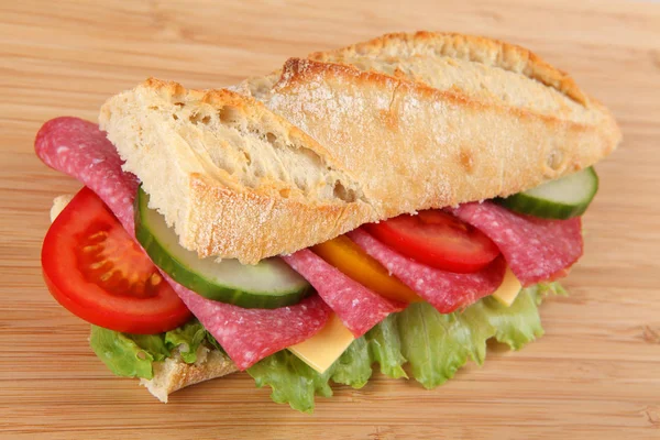 Baguette Salami Fromage — Photo