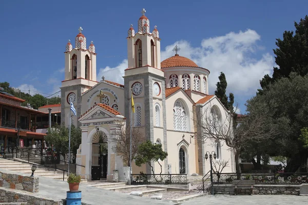 Die Große Dorfkirche Siana Rhodes Griechenland — Stockfoto